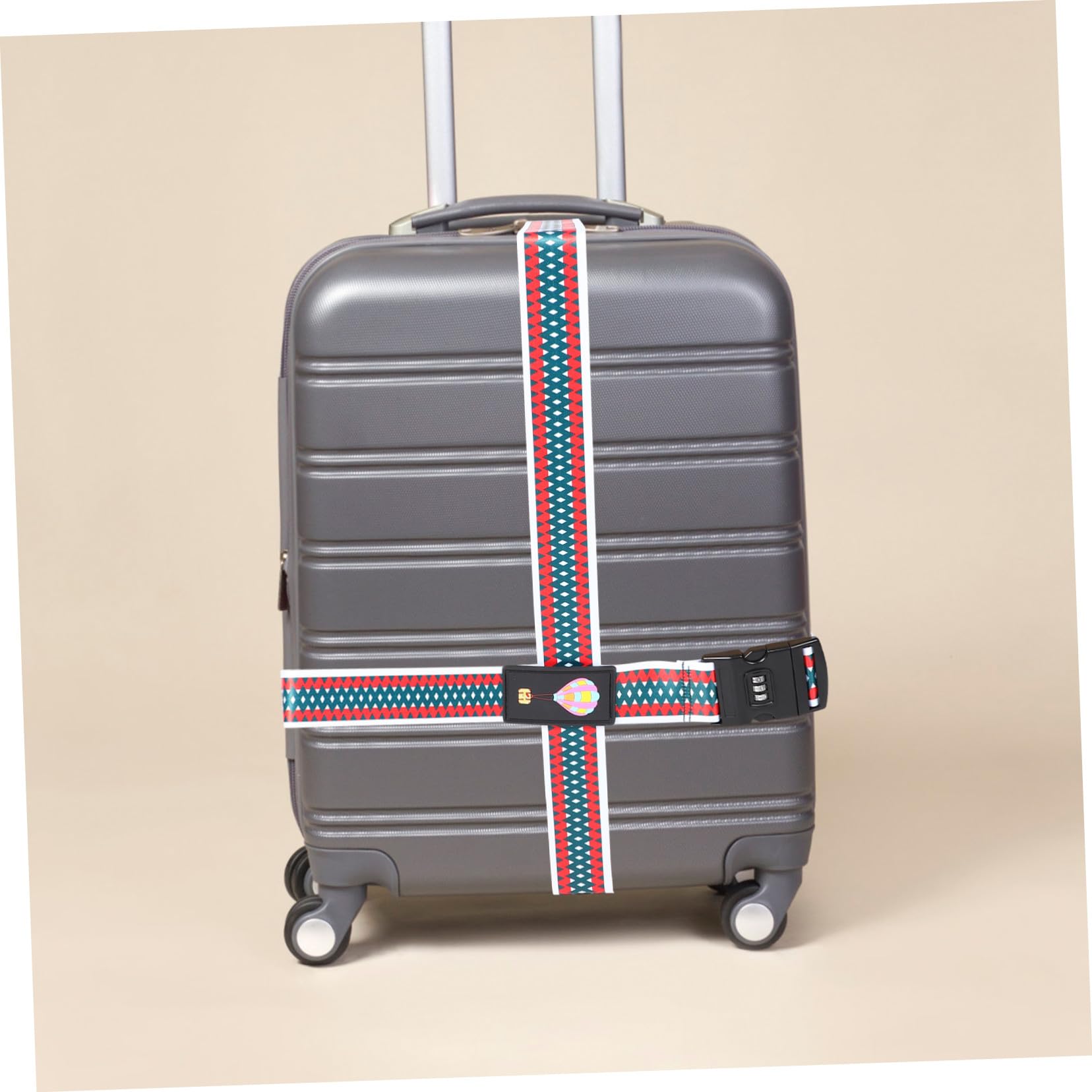 FRCOLOR 3 Stück Verstellbarer Koffergurt mit Doppelzahlenschloss Kreuz-packgurt aus Robustem Polyester Cartoon-Motiv Gepäckband für Sichere Reise für Koffer Reisegepäck Business und