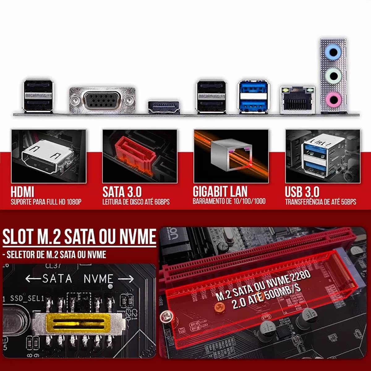 PC INTEL HOME INTEL CORE I7 4790 B85M 16GB SSD 480GB 500W GABINETE