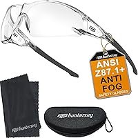 Vista 13 de HTS HUNTERSKY ANSI Z87.1 Gafas de seguridad antivaho envolventes transparentes, gafas de laboratorio para pickleball y química con resistencia a