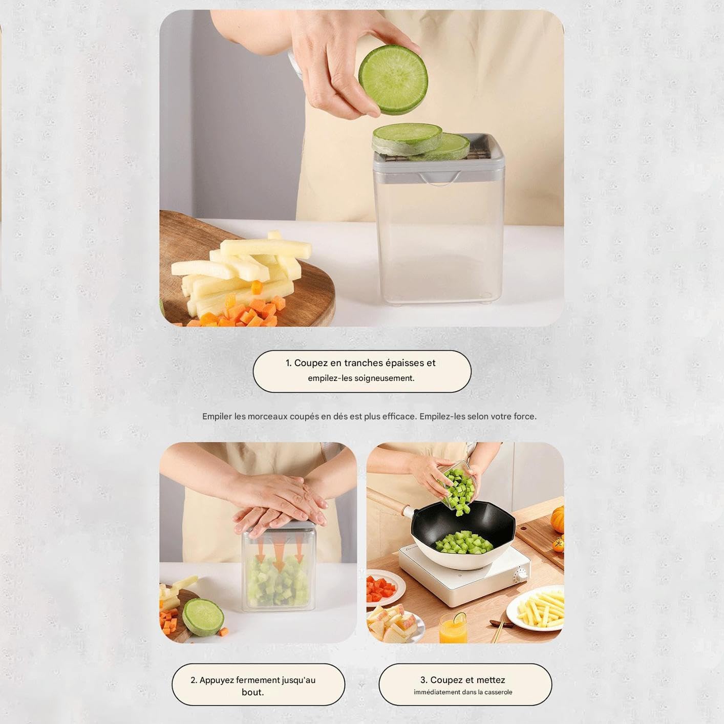 Cortador de Verduras 4 en 1 Manual Multifuncional Utensilios de Cocina