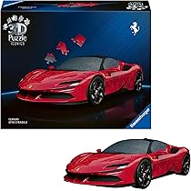 Ravensburger – Puzzle 3D Ferrari SF90 Stradale | Modellismo Da Costruire Adulti | 163 Pezzi | Regalo Bambino 8 Anni e Più | Regalo Adulti | Regalo Natale