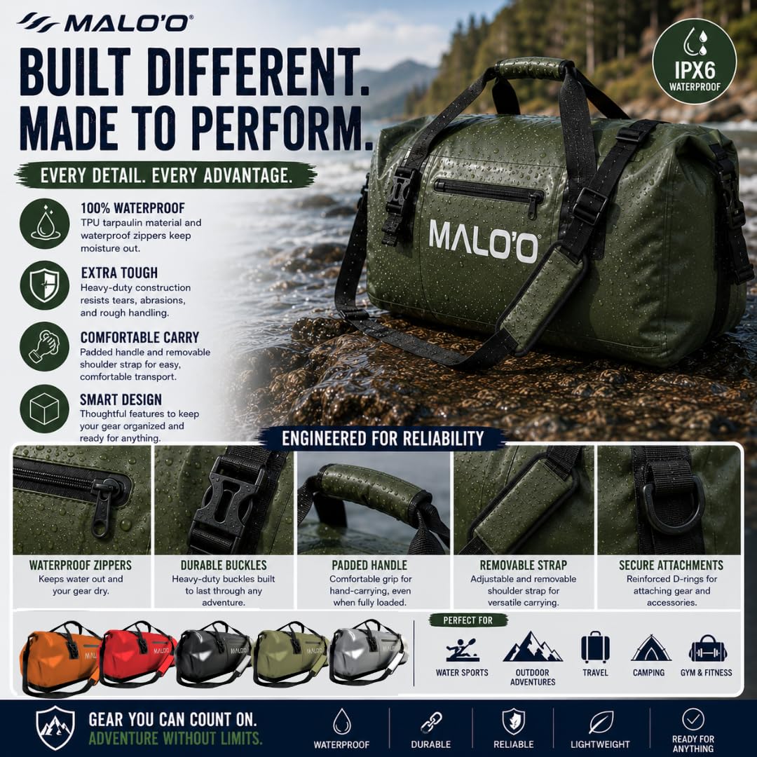 Malo'o Drypack Dry Bag, Czarny, (100L) EU, Ogólne