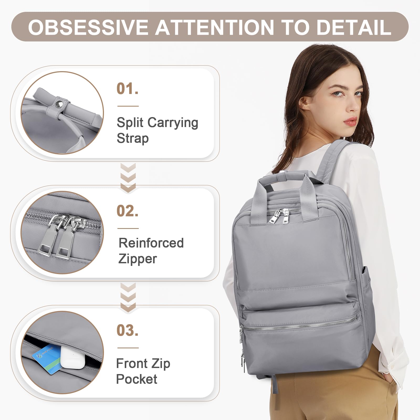 UPPACK Zaino Ryanair 40x20x25 Zaino Da Viaggio aereo Bagaglio a Mano Donna Zaino Borse da Cabina Borsa da Viaggio aereo Zaino per PC Impermeabile Casual Daypack