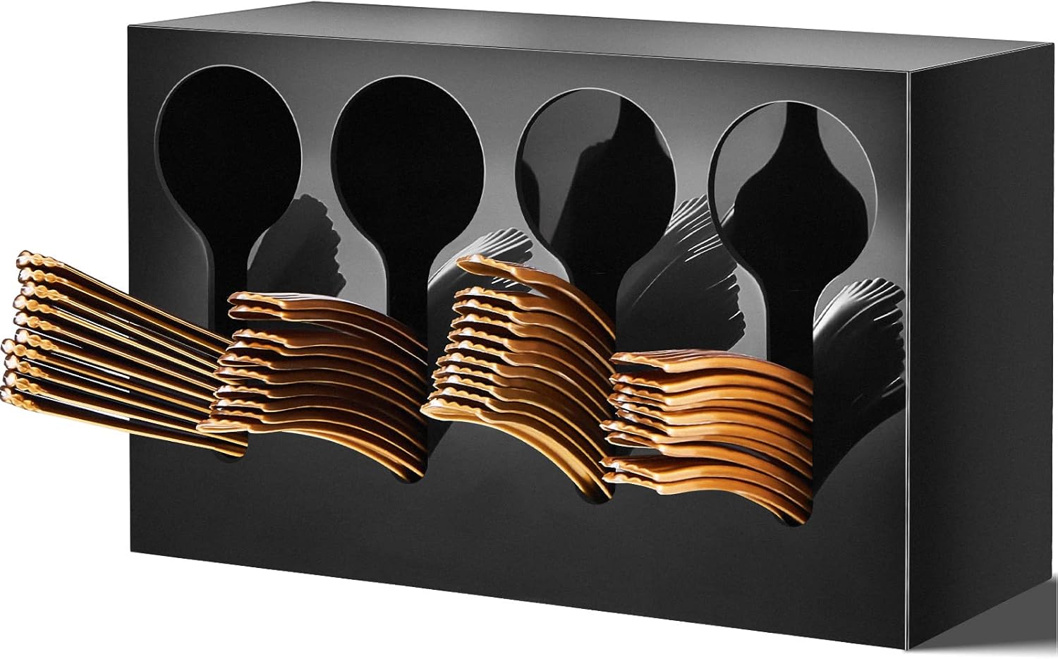 Plastic Utensil Dispenser 4 Compartments Cutlery Dispenser