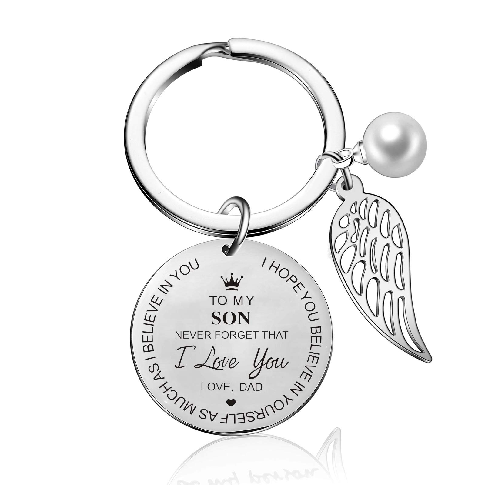 to My Son Keychain from Dad Mom Inspirational Gift Never Forget That I Love You Forever Birthday Gift Graduation Gifts (To my son from dad)