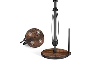 VEHHE Paper Towel Holder Stand, Wood Farmhouse