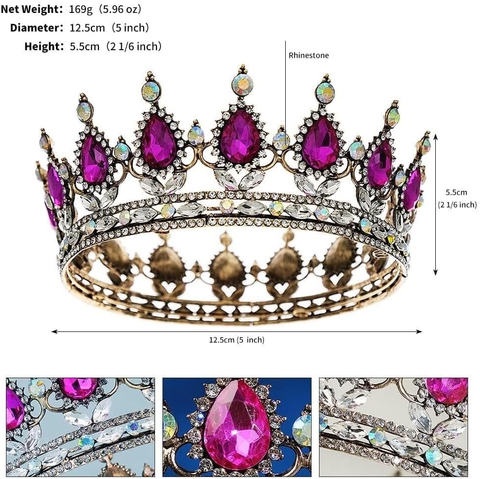 Crystal Tiara for Women, Rhinestone Bridal Crown, Elegant Headdress for Weddings, Proms & Special Occasions