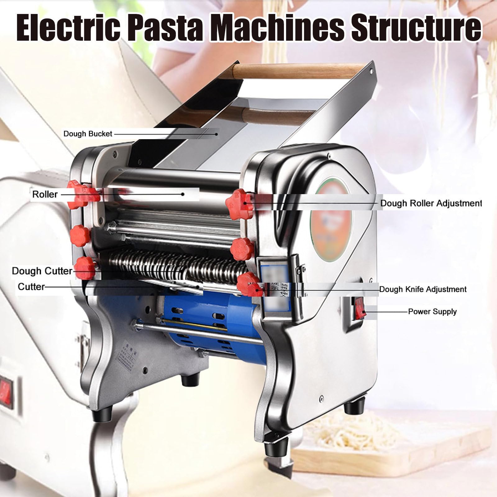 Macchina elettrica per la pasta 2 in 1, automatica per la preparazione di