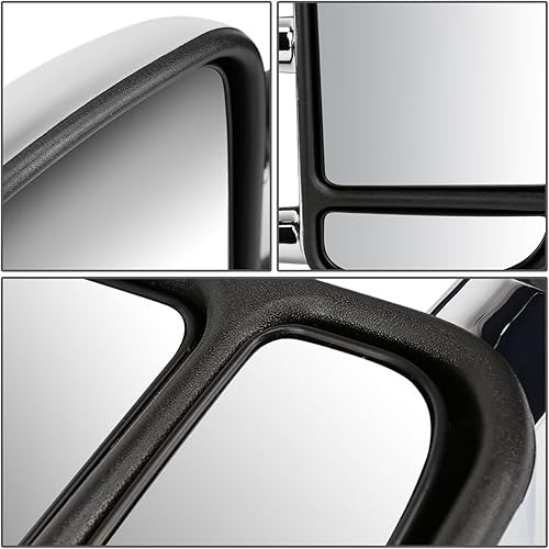 Miniatura 6 de DNA Motoring TWM-004-T222-CH - Par de espejos laterales telescópicos de ajuste manual compatibles con 99-07 F250  F350  F450  F550 Super Duty,