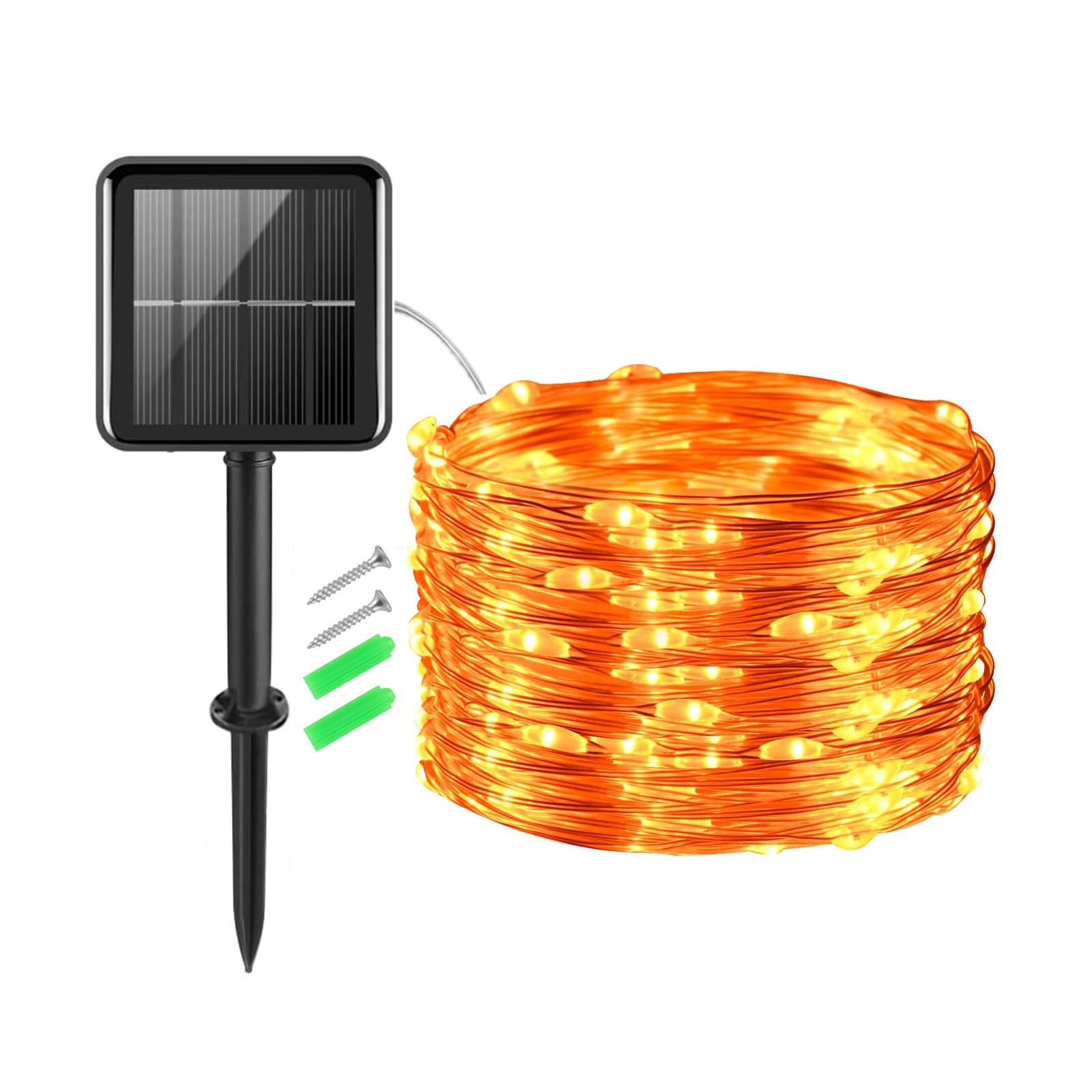 Gcstnn Garden Solar Lights Outdoor, 5M 50 LED Solar Fairy Lights