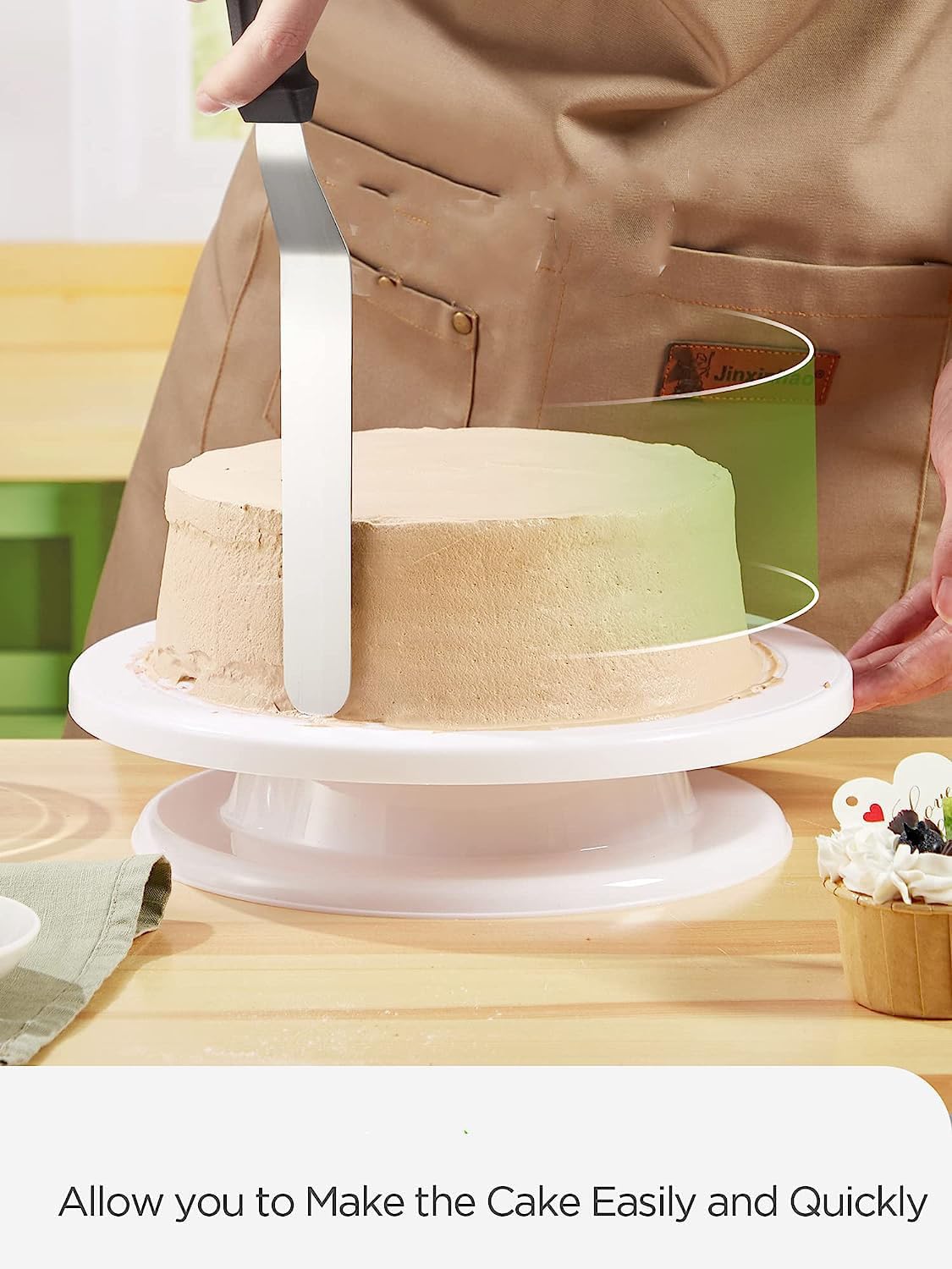 Set Di 2 Spatole Per Decorare Torte In Acciaio Inossidabile - Dritta E Angolare, Manico Antiscivolo, Ideali Per Pasticceria E Cucina - 3
