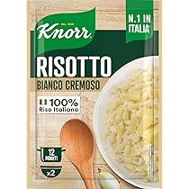 Knorr Risotto Bianco Cremoso, Risotto Pronto con Ingredienti Naturali, 100% Riso Italiano e Chicci al Dente, Preparazione in Pentola o al Microonde, 175g, 2 Porzioni