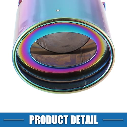 Miniatura 6 de Tubo de escape de automóvil con forma recta, diámetro aplicable de 2.44 pulgadas, tubo de escape universal, punta de silenciador, tubo de escape