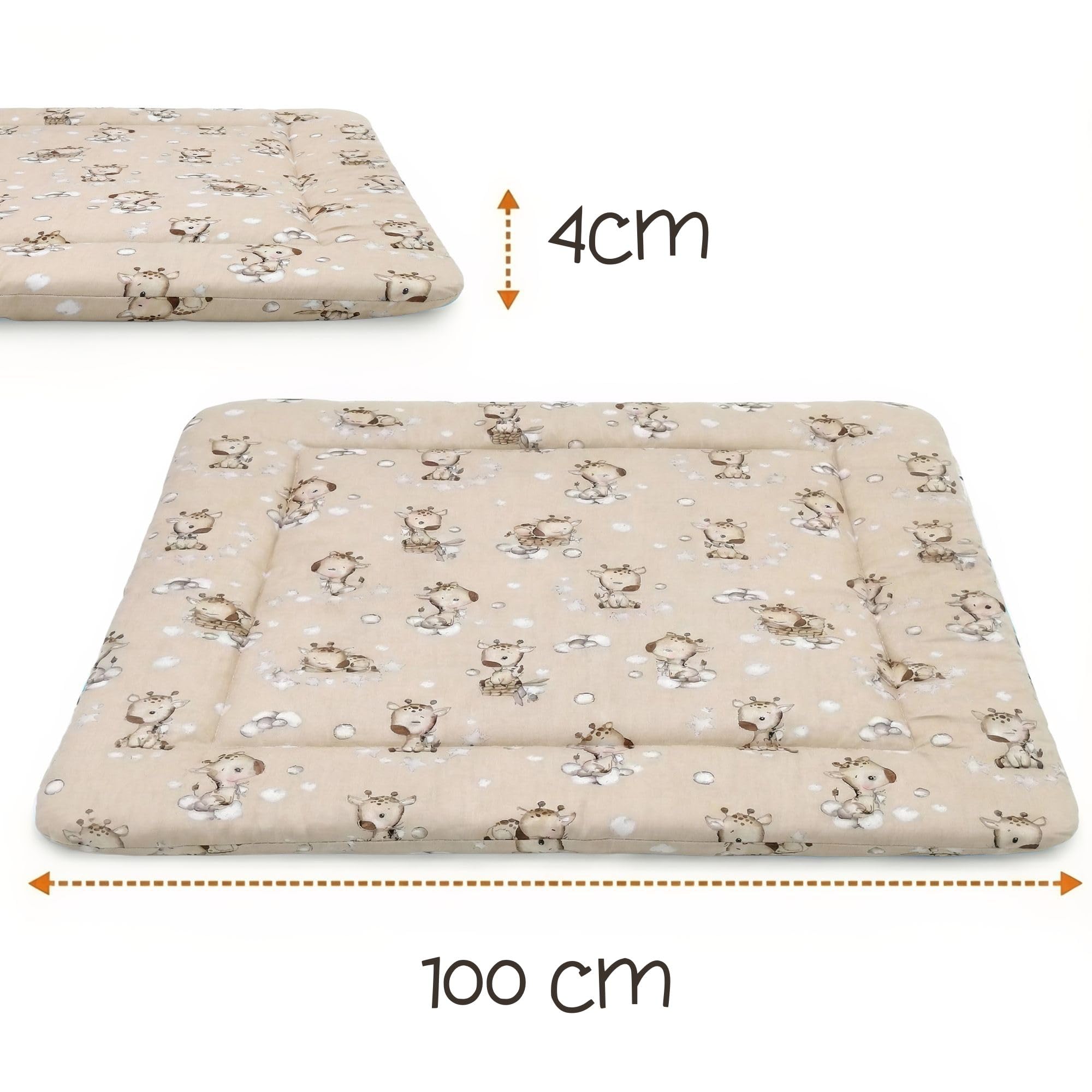 Tappeto gioco bambini per gattonare - tappeti stanza per gattonamento bimbi tappetino neonato cameretta bambina e bambino 100 cm certificazione Oeko-Tex Africa