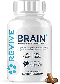 MD Brain Supplement for Memory & Focus – Stimulant-Free Nootropic Formula for Cognitive Health with Niacin, Vitamins B6 & B12, Acetyl-L-Carnitine HCL & Alpha-GPC – 150 Capsules (30 Servings)