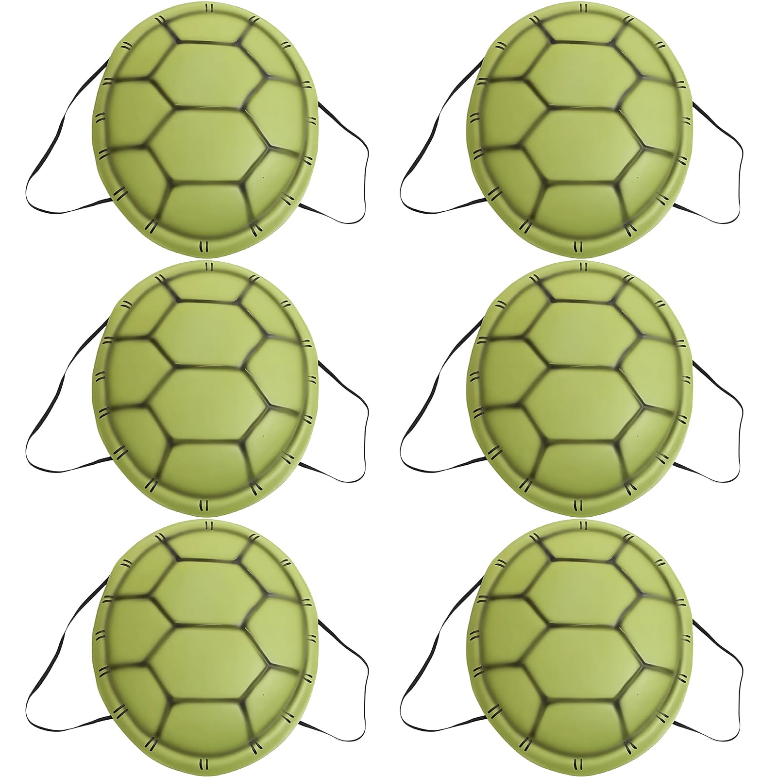 RmKbe 6 Pieces Turtle Shell Costume Backpack Simulation Tortoise Performance Photo Props for Cosplay Party Halloween Carnival Dress Up Pretend Play Accessories