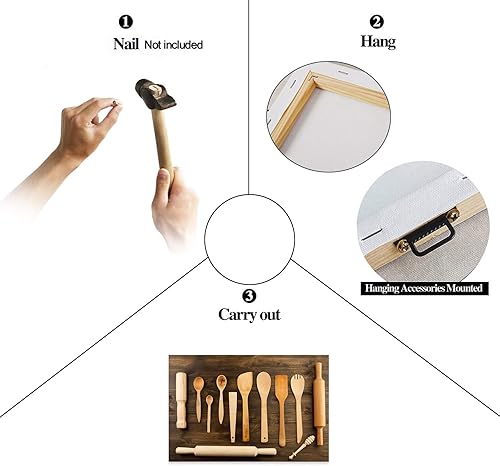 Vista 150 de Arte de decoración de pared para comedor, cocina, cocina, comedor, especias, verduras, cocina, comedor, decoración de pared, pintura artística