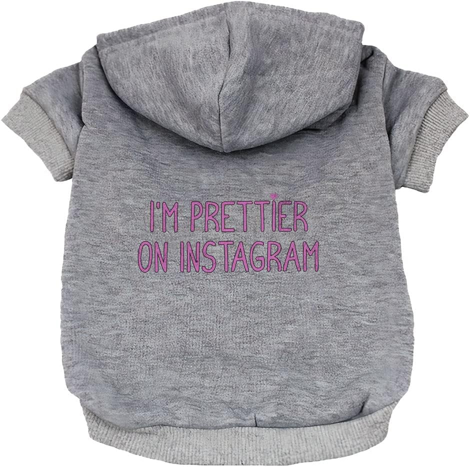 I'm Prettier Dog Hoodie - Quotes Printed - Social Media - Black, 2XL
