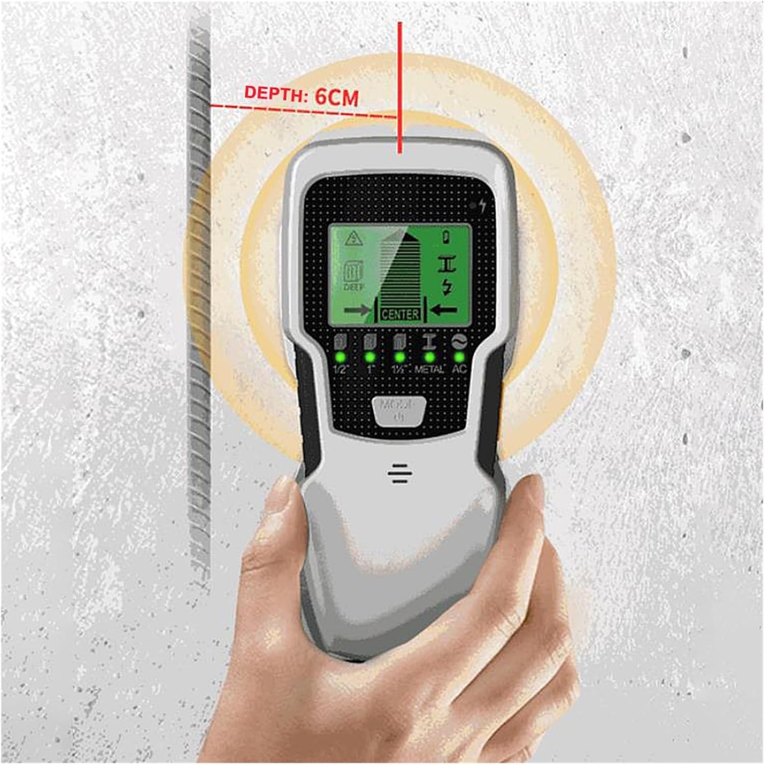 Stud Finder, Stud Finder Wall Scanner 5 in 1 Wall Stud Finder Sensor Backlit LCD Electronic Stud Detector Wall Scanner Edge Center Metal Wires Detection