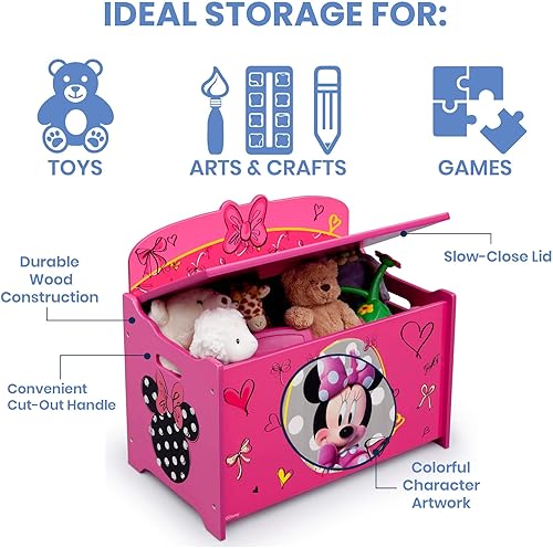 Miniatura 4 de Caja para juguetes Delta Children Deluxe Disney Frozen II, Disney Mickey Mouse, Disney Minnie Mouse, Disney Princess, Disney/Pixar Cars, PAW Patrol,