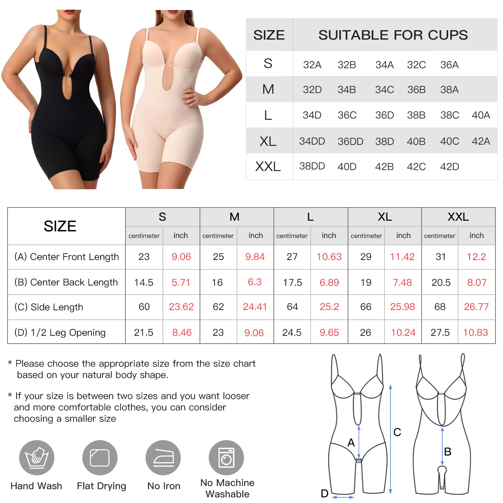 Slimers Kostium formujący figurę Kobiety Shapewear Bodysuits 0062