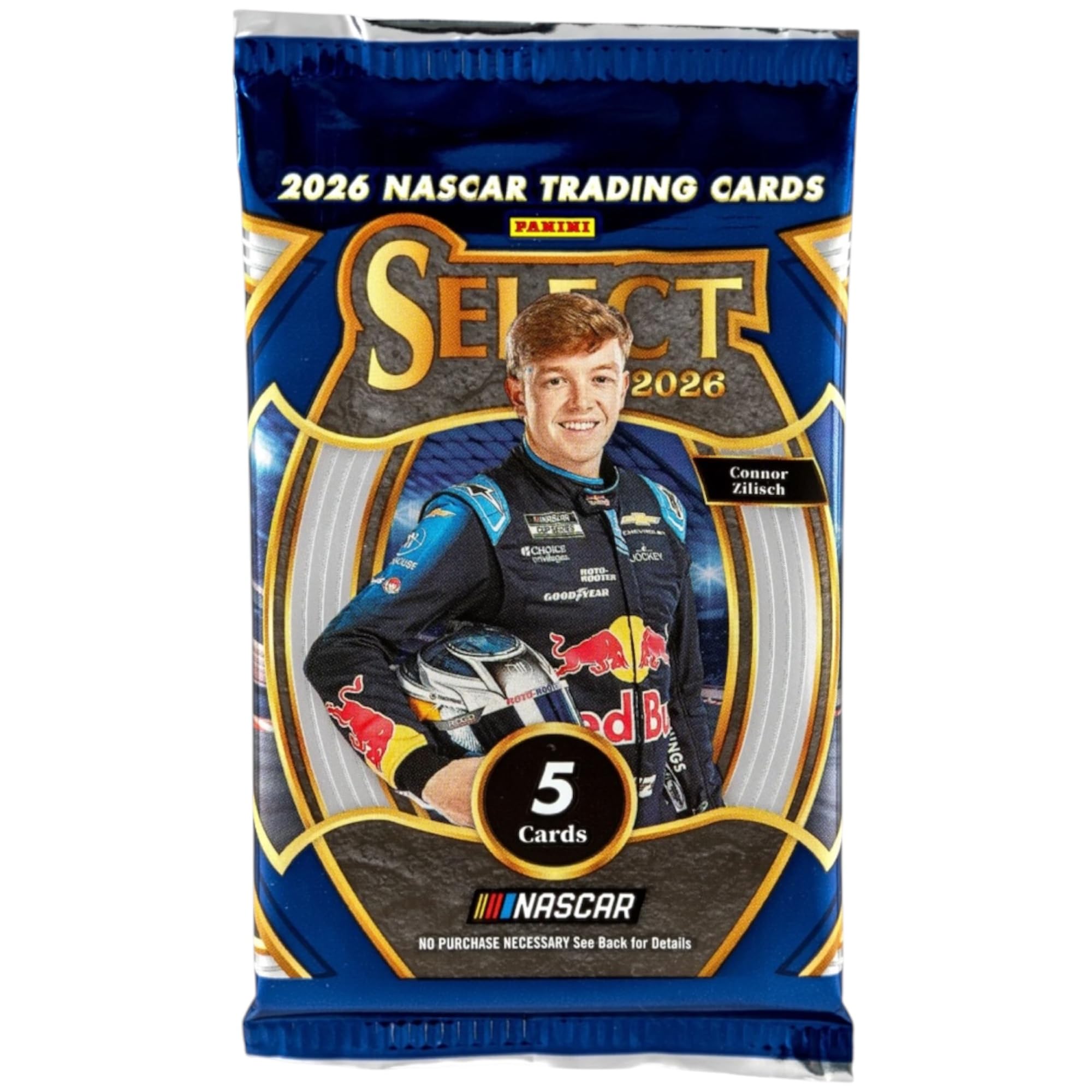Caja Blaster de carreras Panini Select, cartas coleccionables de NASCAR, paralelos exclusivos de premios minoristas, tarjetas de novato, insertos y tarjetas de recuerdo de autógrafos de persecución
