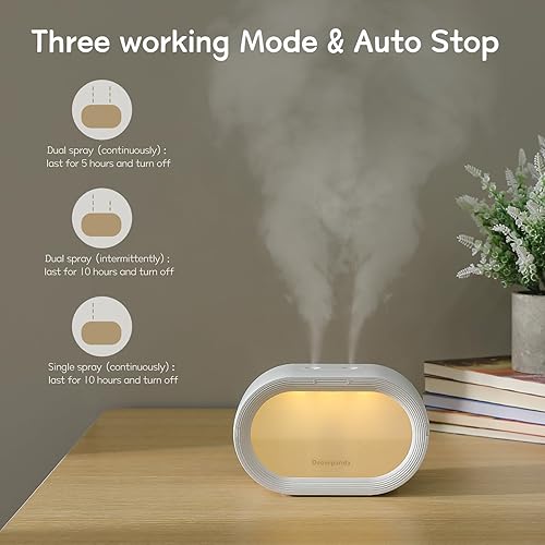 Miniatura 4 de Humidificadores pequeños de niebla fría dual para dormitorio, 16.9 fl oz Mini humidificador de plantas para interiores, humidificadores portátiles
