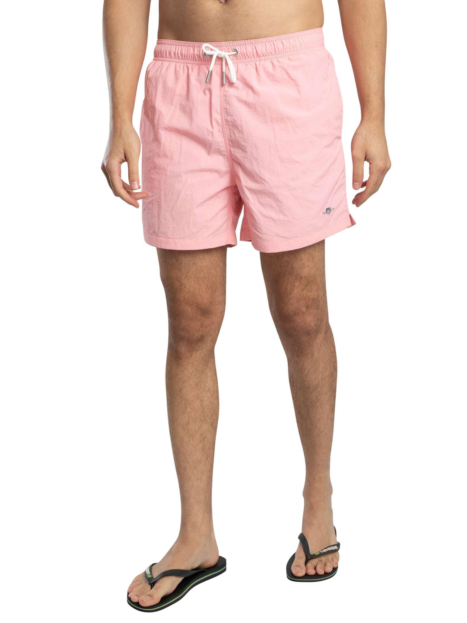 GANT Men's Logo Swim Shorts, Geranium Pink, S