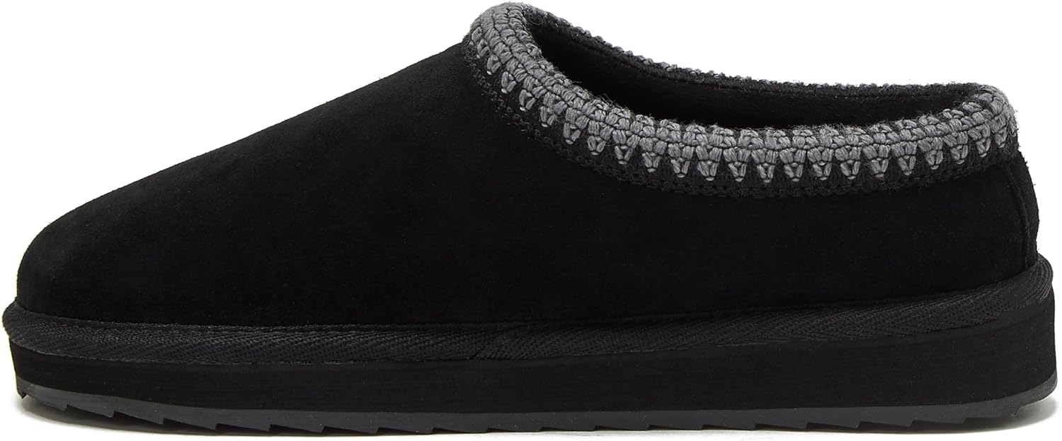 Lands' End Hearth Warm Fuzzy Slip On Slippers for Women, Indoor Outdoor Comfortable Suede Womens Slippers Size 6 to 11, Brown or Black - Image 3