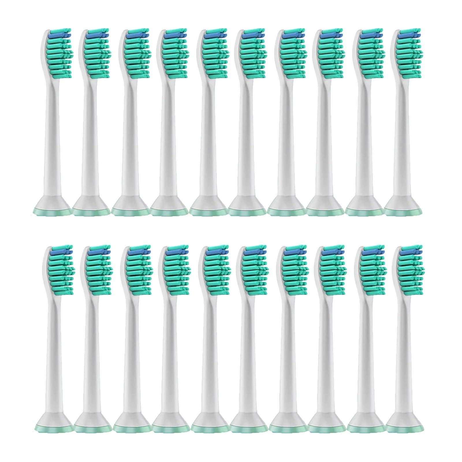 4/8/12/16/36 Testine di ricambio per spazzolino elettrico, compatibili con Philips, Testine per spazzolino elettrico 1100 2100 4100 4300 5100 5300 6100 6500 ecc. (20 pezzi)