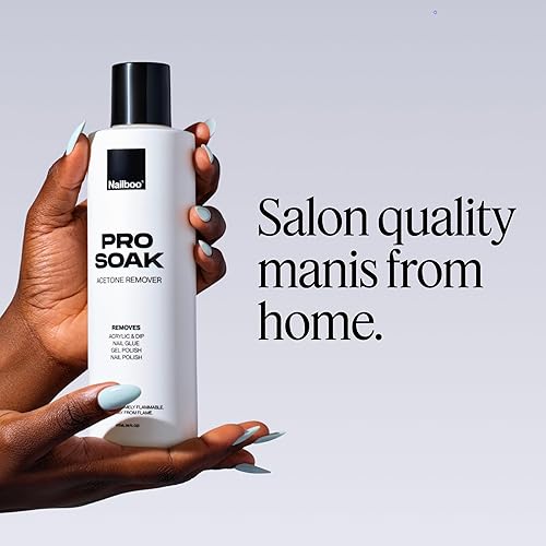 Miniatura 5 de Nailboo Removedor de esmalte de uñas 100% acetona y cuenco de remojo, removedor de esmalte de gel para uñas, esmalte de acetona pura y removedor