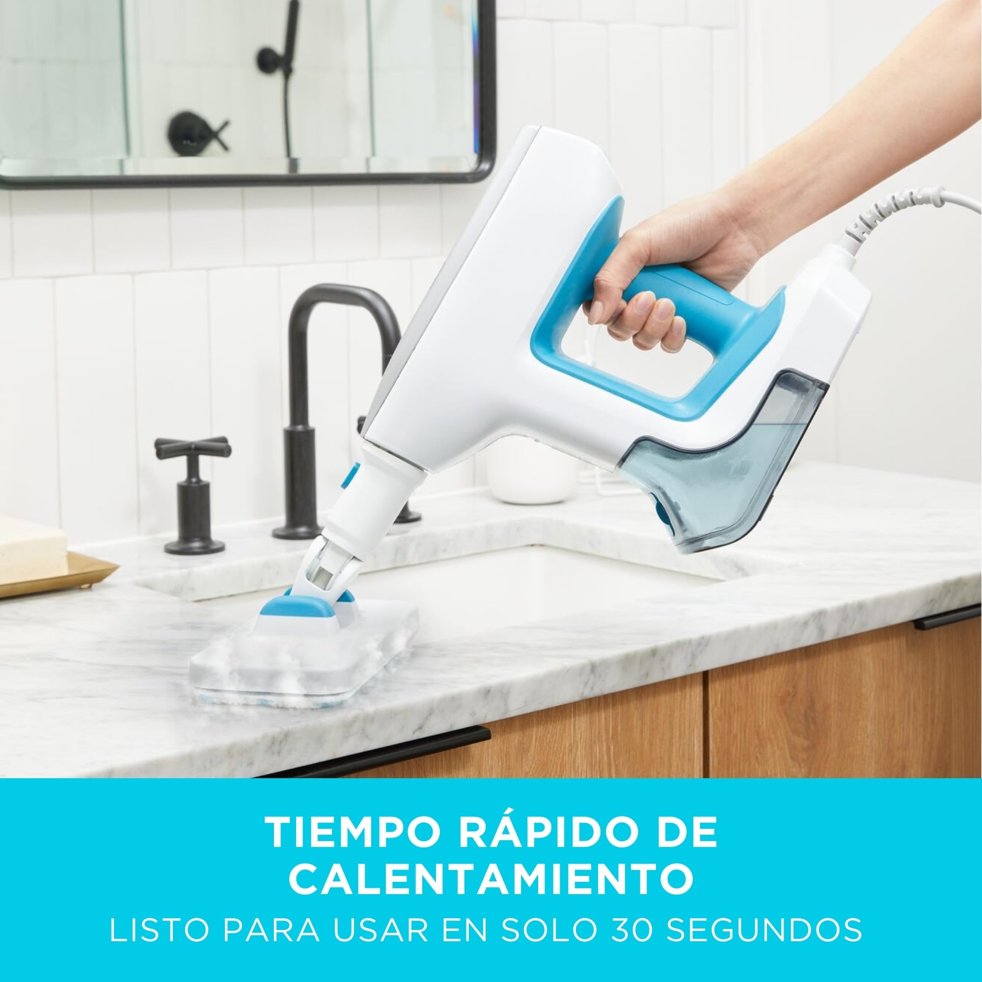 BLACK+DECKER Steam-Mop SteamSystem 1500W Multifunción con 10 Accesorios, BHSM15FX10-QS