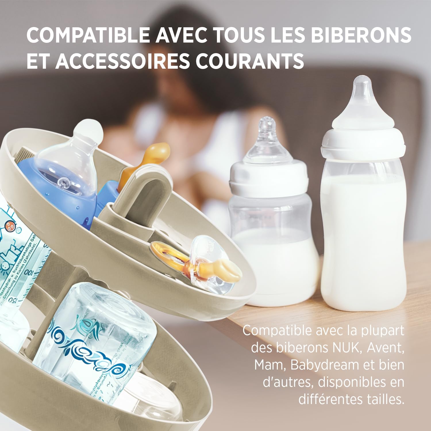 Olympia Stérilisateur de Bibérons à Vapeur Électrique Blanc, Beige