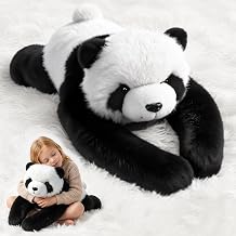 FUHSY Weighted Panda Plush, 63cm Large Soft Plush Panda with Long Weighted Arms Soft Plushes Pillow for Hugging, Cute Panda Animals for Birthday Holiday Party Gifts