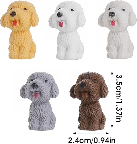 Miniatura 3 de Molain Borrador de animales lindos, borradores de lápiz para perro, borradores de lápiz para recuerdos de fiesta, recompensas de tareas, regalo, 10