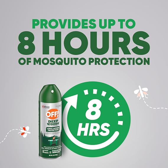 OFF! Deep Woods Insect Repellent Aerosol, Bug Spray with Long Lasting Protection from Mosquitoes, 6 oz (Pack of 12)