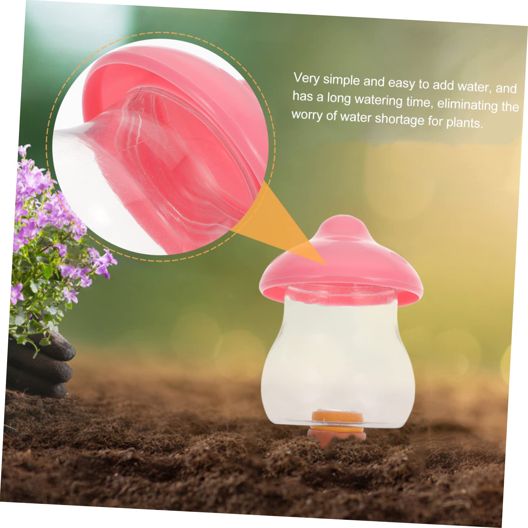 ibasenice Automatic Watering Device Drip Irrigation Planters Self Watering Pots Garden Watering Can Outdoor Hose Plants Adjustable Indoor Potted Droppers Garden Water-Dropper Plastic Pink