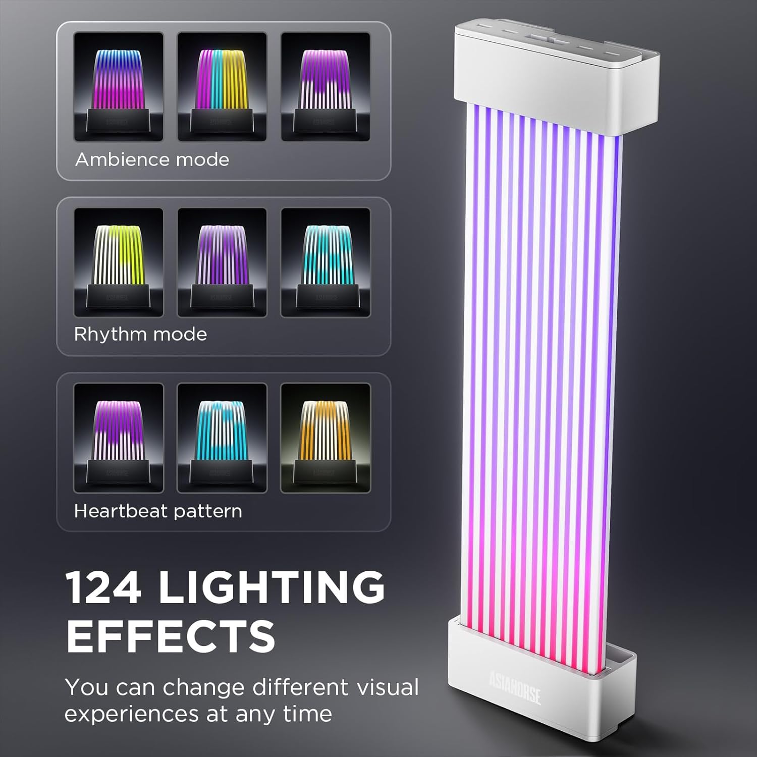 AsiaHorse Aurora Pro RGB Cable Cover with 124 lighting effects