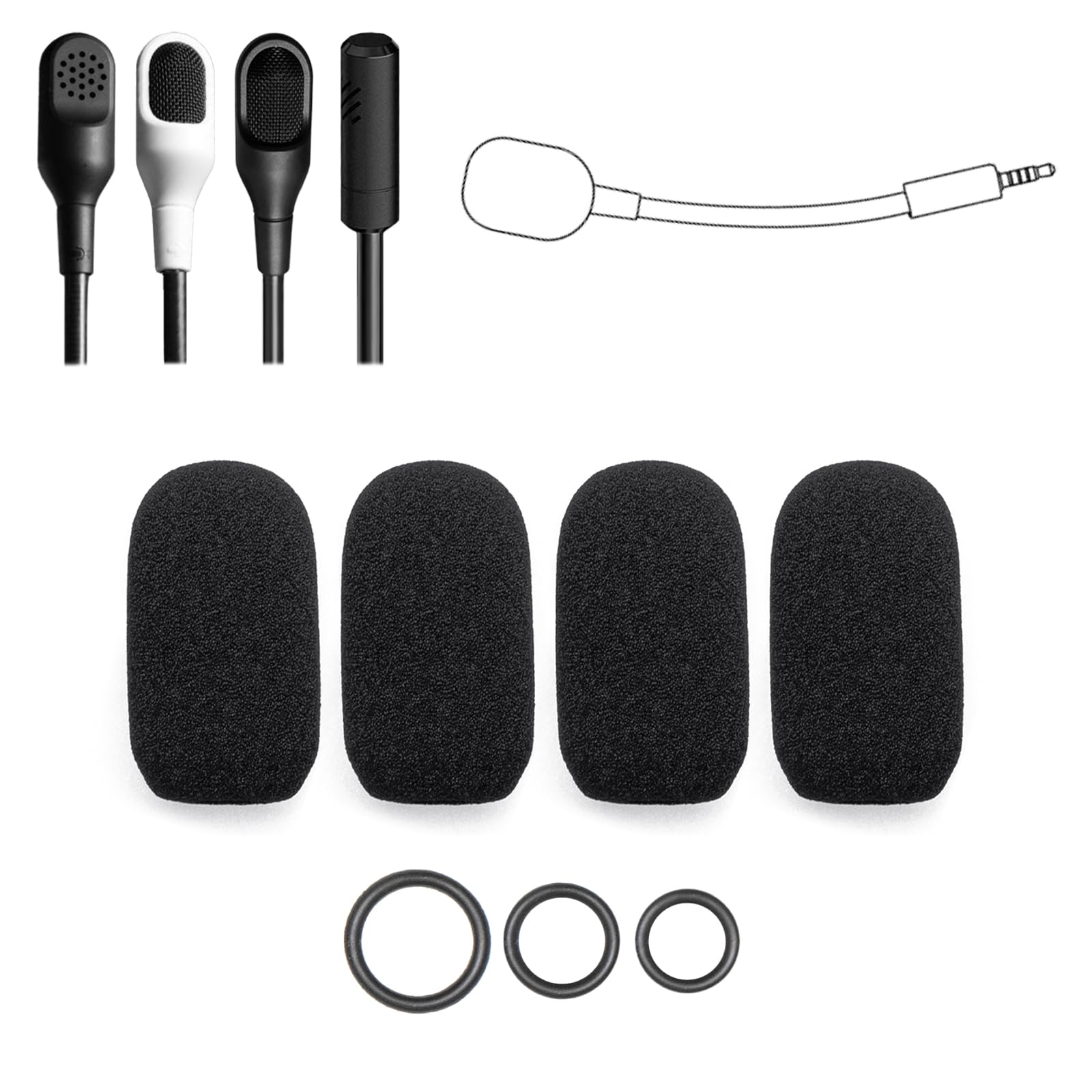 Amazon.com: Voarmaks 4-Pack Mic Foam Covers Compatible with Razer