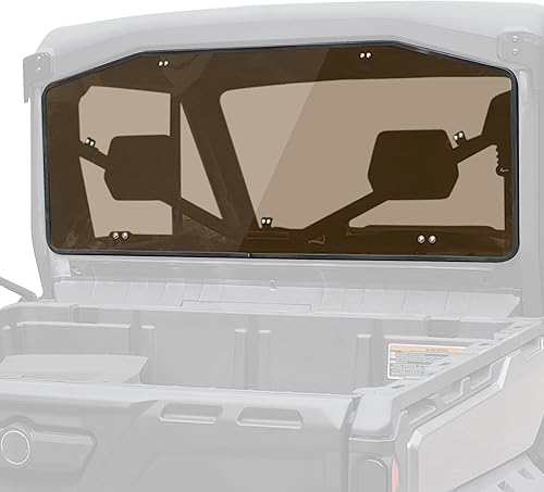 SAUTVS Parabrisas trasero tintado oscuro para Can Am Defender, panel trasero resistente para Can-Am Defender HD5 HD7 HD8 HD9 HD10 Max 2016-2025