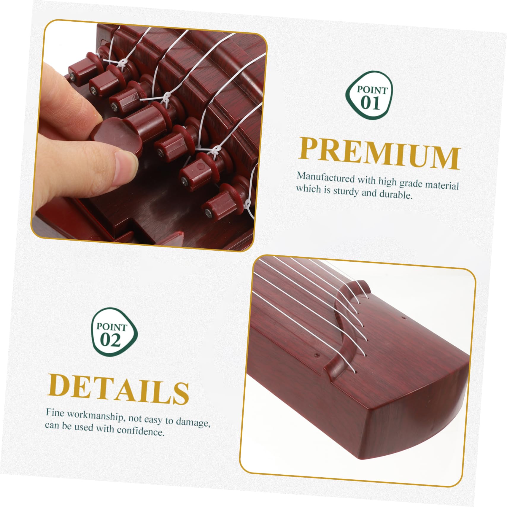 Mini Guzheng Für Mädchen Spielerisches Saiteninstrument Für Anfänger Für Musikalische Und Kreative Tiefbrauner Ausführung