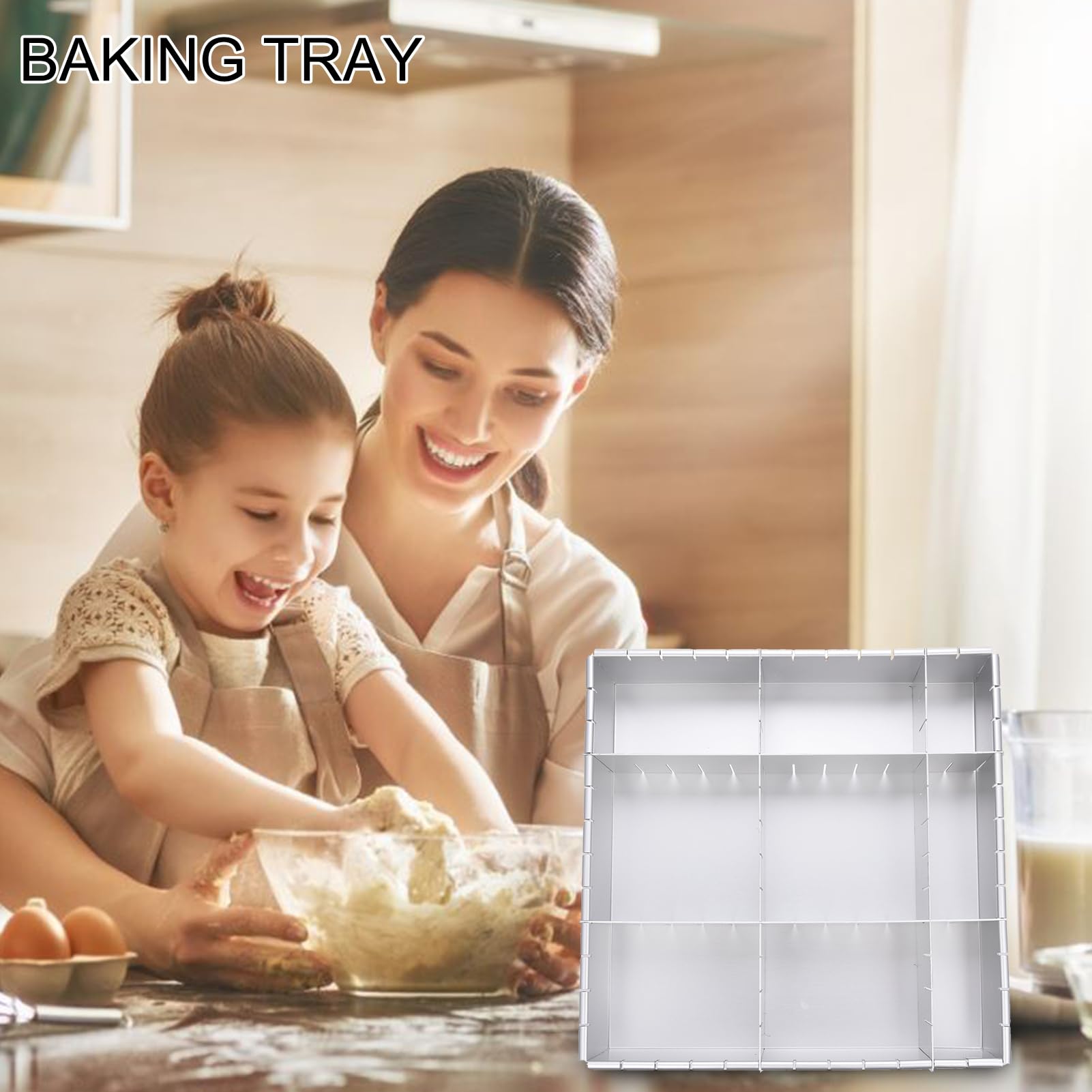 Stampo regolabile per torte – 1 – 12 pollici quadrato padella per | formaggio, utensile da forno multi funzione, per torte, biscotti, dessert, cheesecake e preparazione di torte fatte in