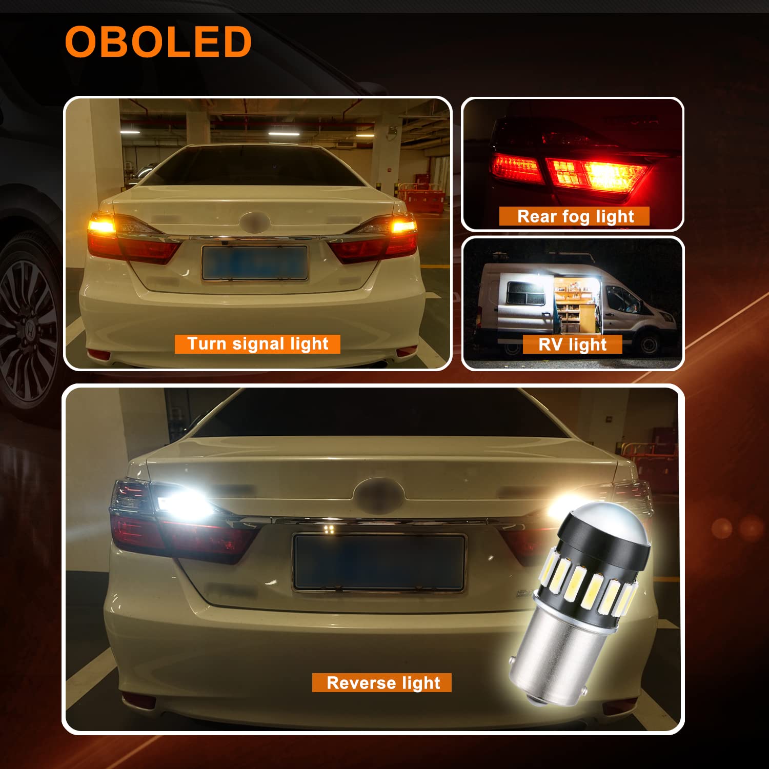 1156 BA15S 382 P21W 12V COB LED Light Bulb For Car Reverse & Turn Signals