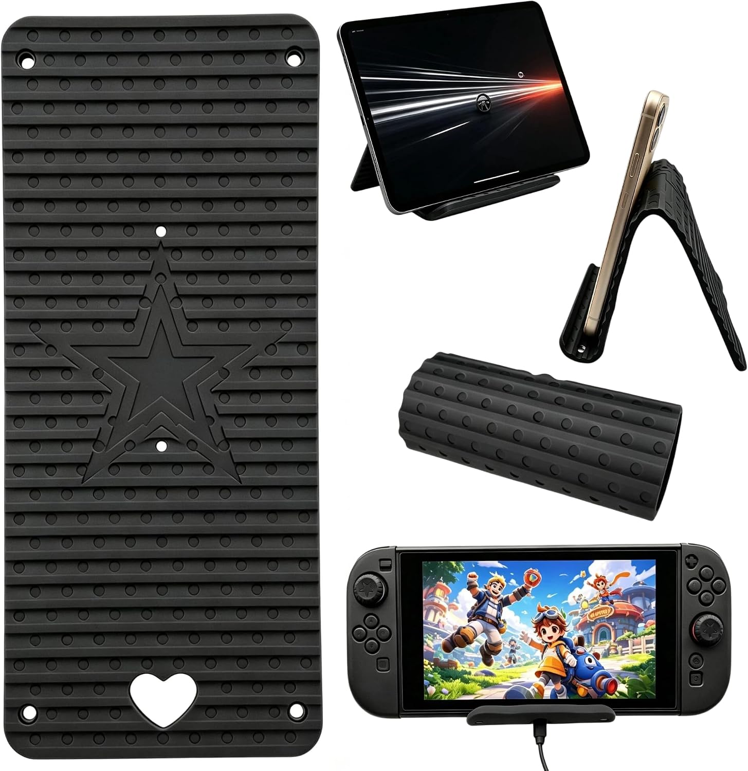 Rollable Silicone Holder Flexible Stand for Phone Tablet Game Console
