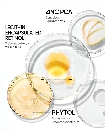 Miniatura 3 de Crema hidratante renovadora de la piel con retinol, crema de retinol para el rostro, cuidado de imperfecciones, control de grasa y minimización de