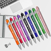 Vista 5 de Bolígrafos personalizados con nombre, paquete de 10 bolígrafos personalizados de oro rosa, bolígrafo de tinta negra grabada a granel con puntas