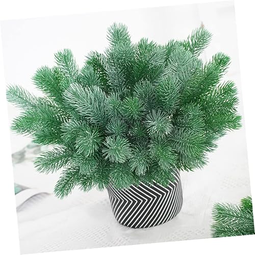 Miniatura 9 de IMIKEYA 4 púas de pino artificiales de hoja perenne, púas de agujas de pino, ramas de cedro artificial, ramas de pino, ramas de pino, accesorios