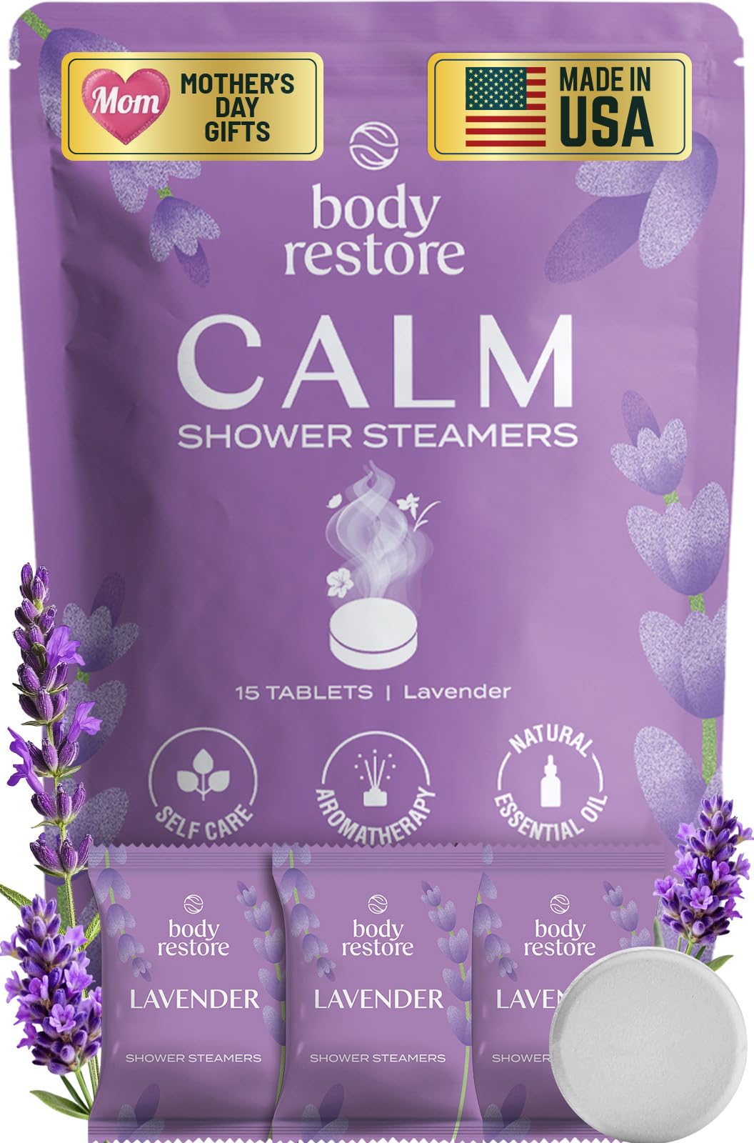 Body Restore Shower Steamers Aromatherapy 15 Pack – Mothers Day Gifts for Mom, Spa Gifts for...