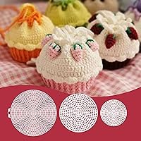 Vista 5 de 60 piezas de lona de plástico con costuras de plástico kit de hojas de lona de malla redonda 3 tamaños malla de lona redonda transparente