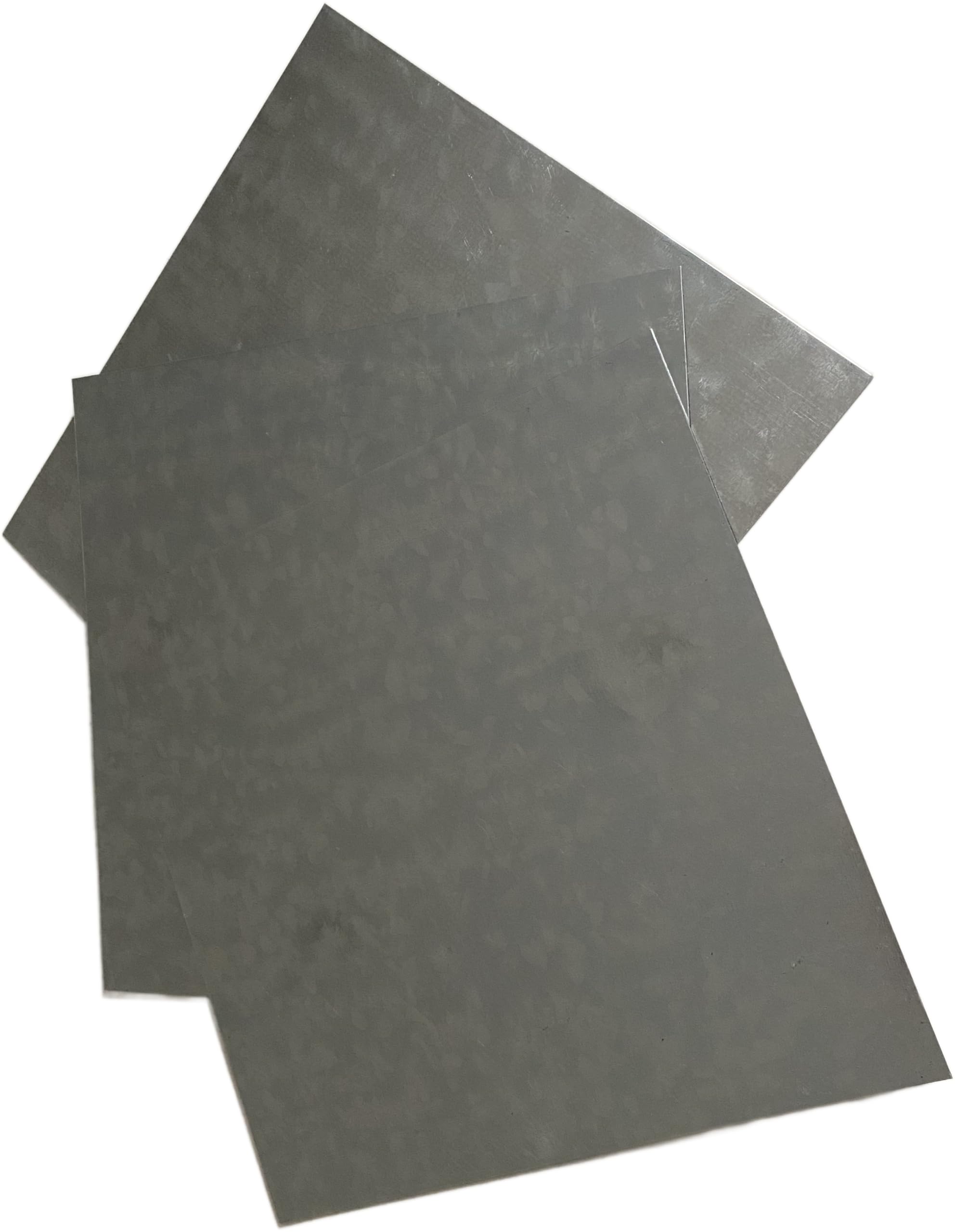 25 Pack Galvanized Metal Sheets, 10x10 Inch, 28 Gauge Steel Plates for HVAC and Duct Cleaning, Silver, Square.